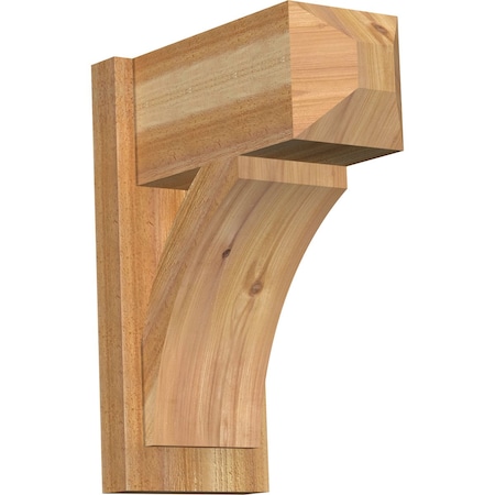 Ekena Millwork Thorton Craftsman Rough Sawn Outlooker, Western Red Cedar, 8"W x 16"D x 20"H OUT08X16X20THR04RWR